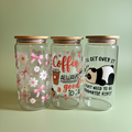 Cloverly Glass Tumbler - Sage Background