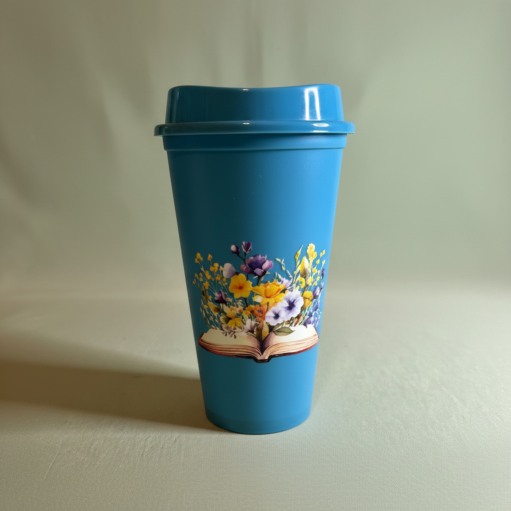 Cloverly Lidded Tumbler - Sage Background