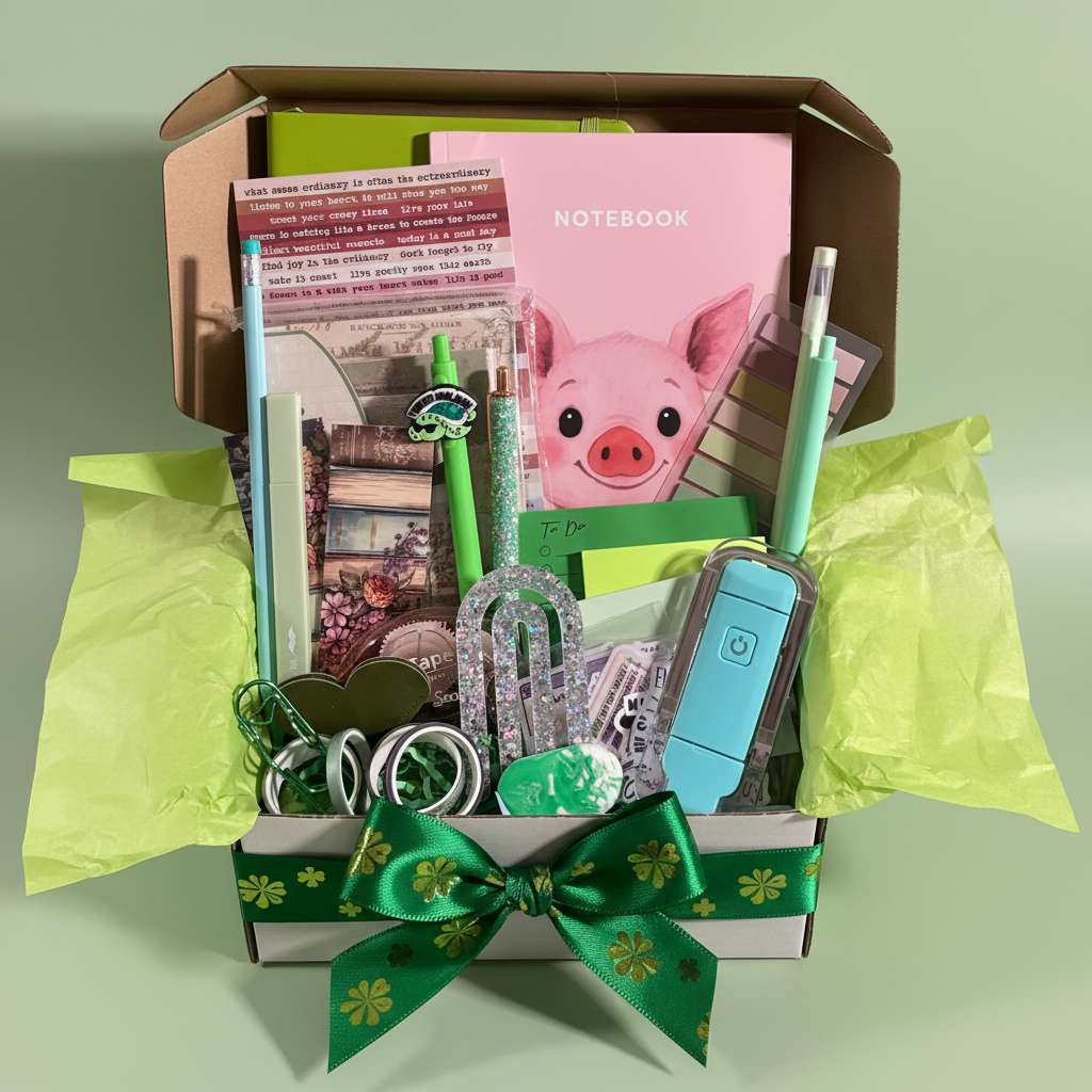 Pink Pig Stationery Box